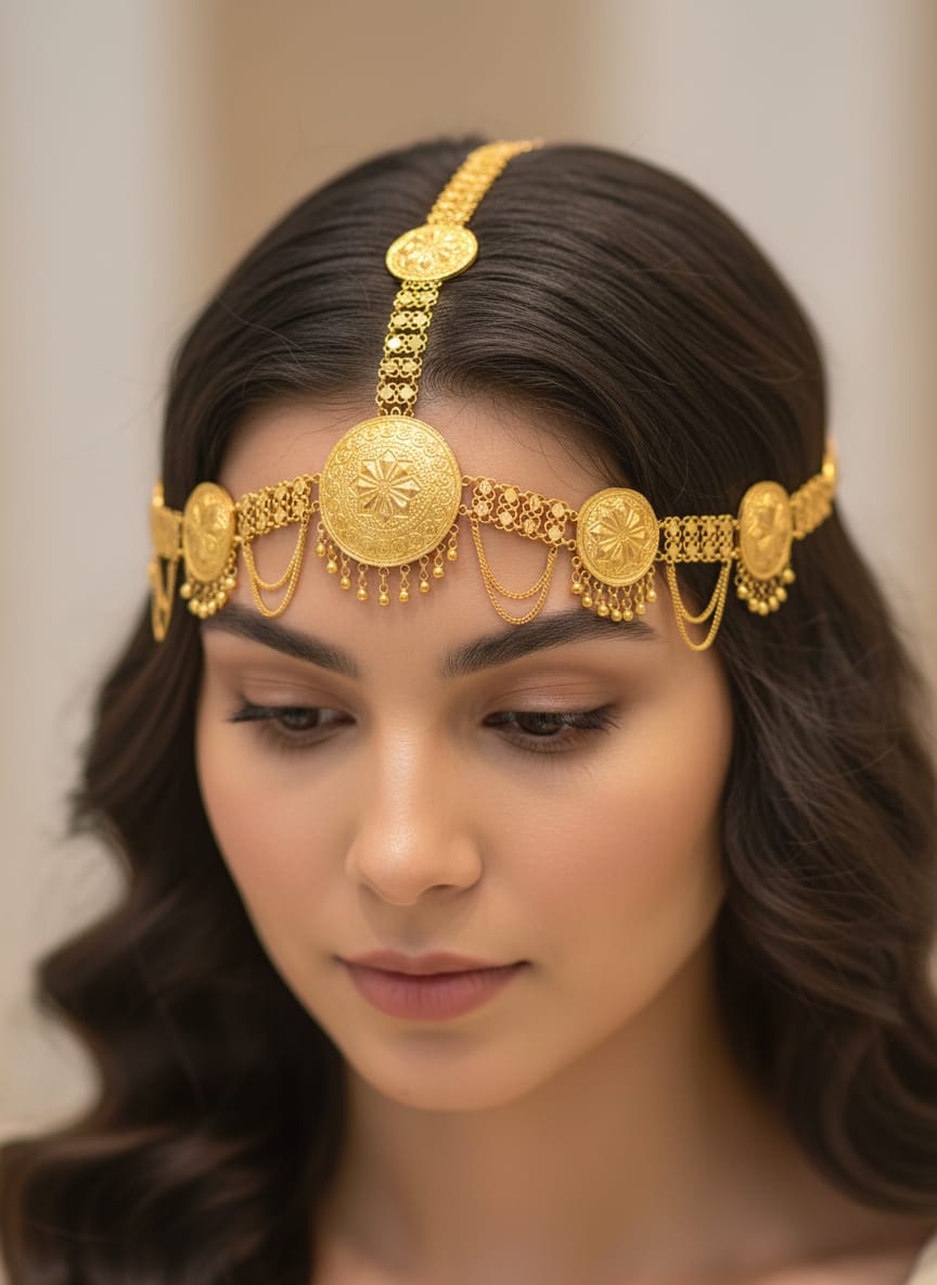 21 Karat Gold Royal Coin Bridal Mufruq – 28.59g