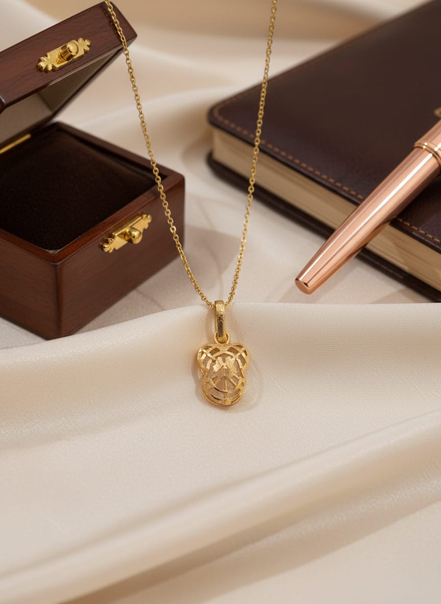 21K Gold Cute Bear Pendant – 0.91g