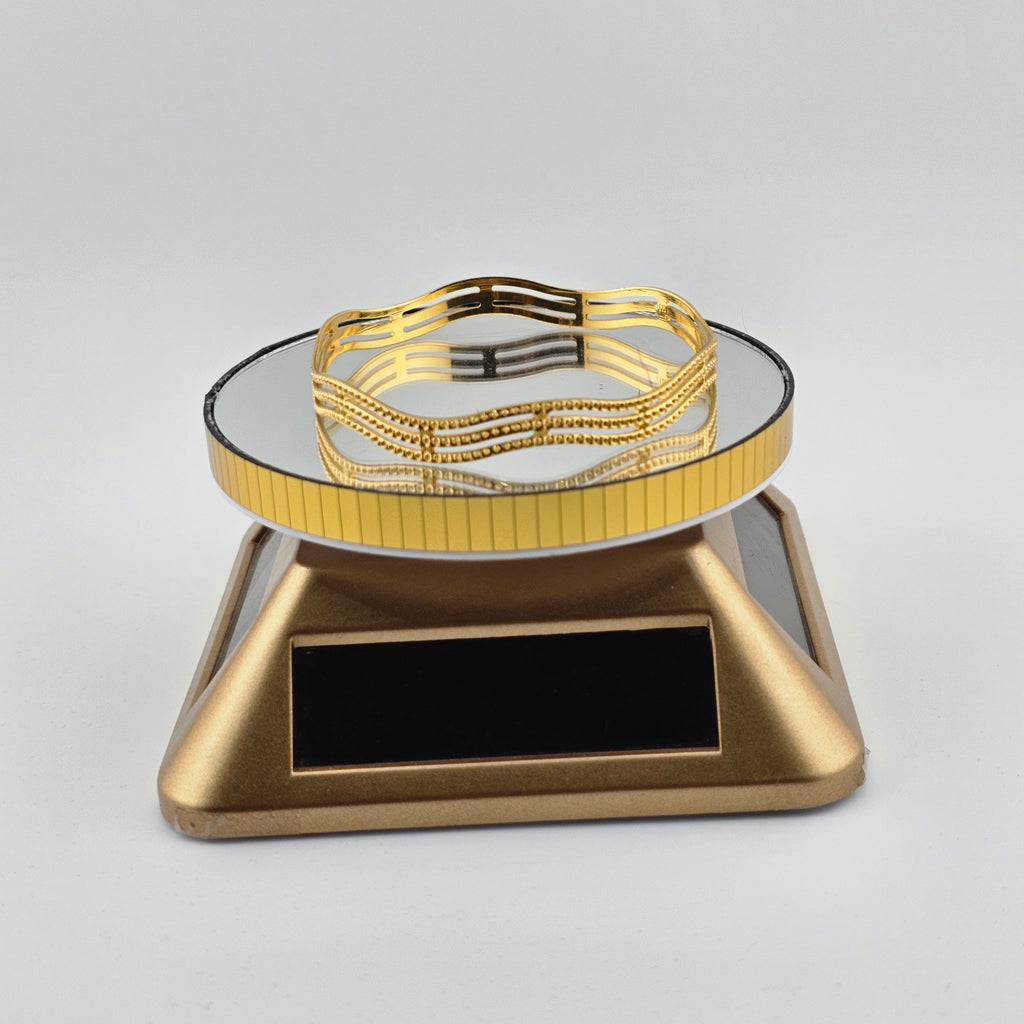 21Karat Gold Multi-Strand Textured Bangle – 12.17g