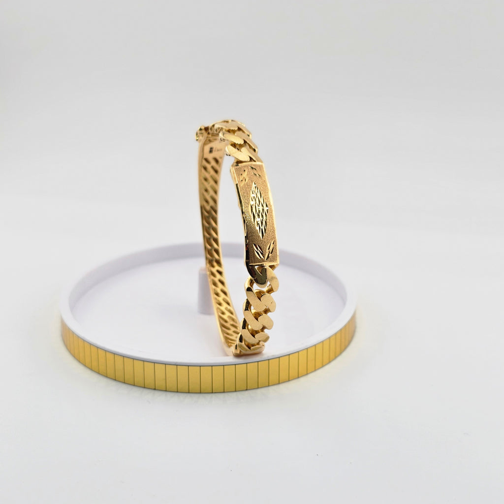 21Karat Gold Textured Double Bangle Set – 17.04g