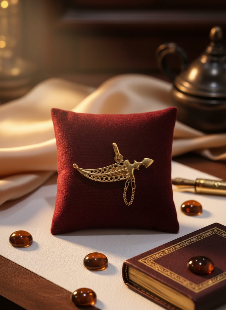 21K Gold Heritage Sword Charm – 3.49g