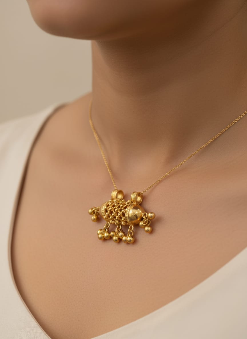21K Gold Traditional Bead Pendant – 4.02g
