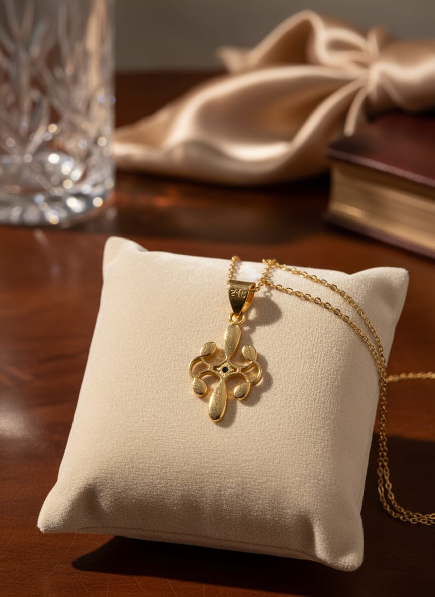 21K Gold Elegant Designer Pendant – 1.87g