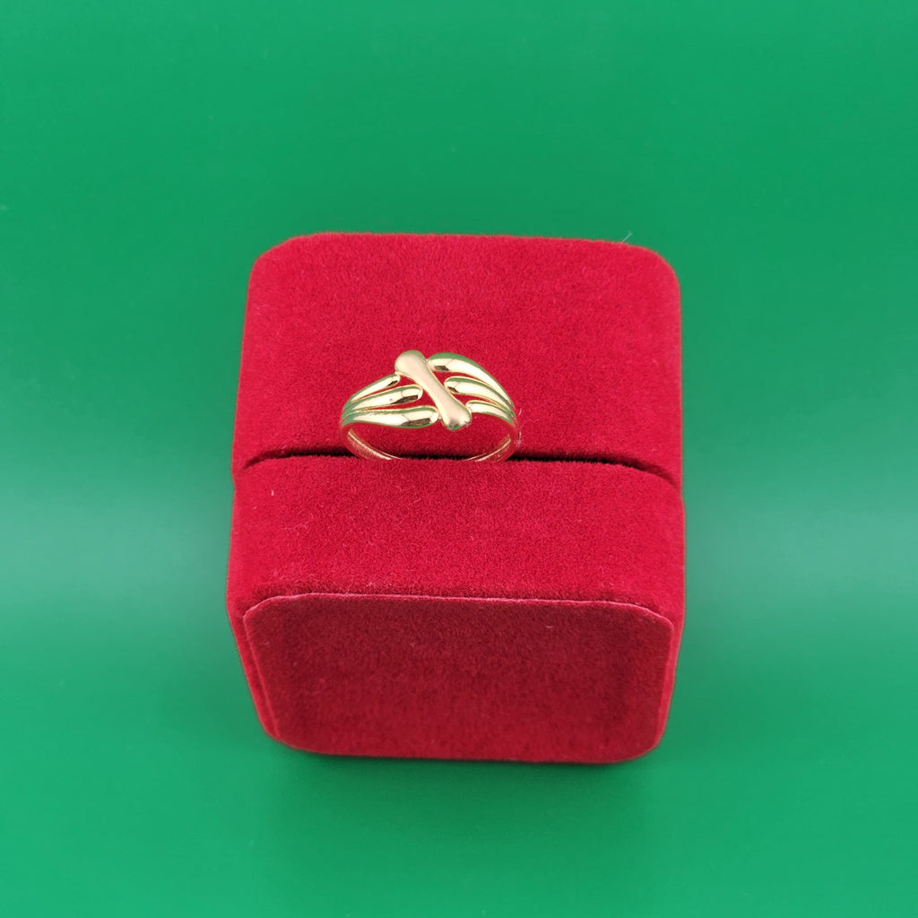 21Karat Gold Modern Swirl Ring – Size 16, 1.63g