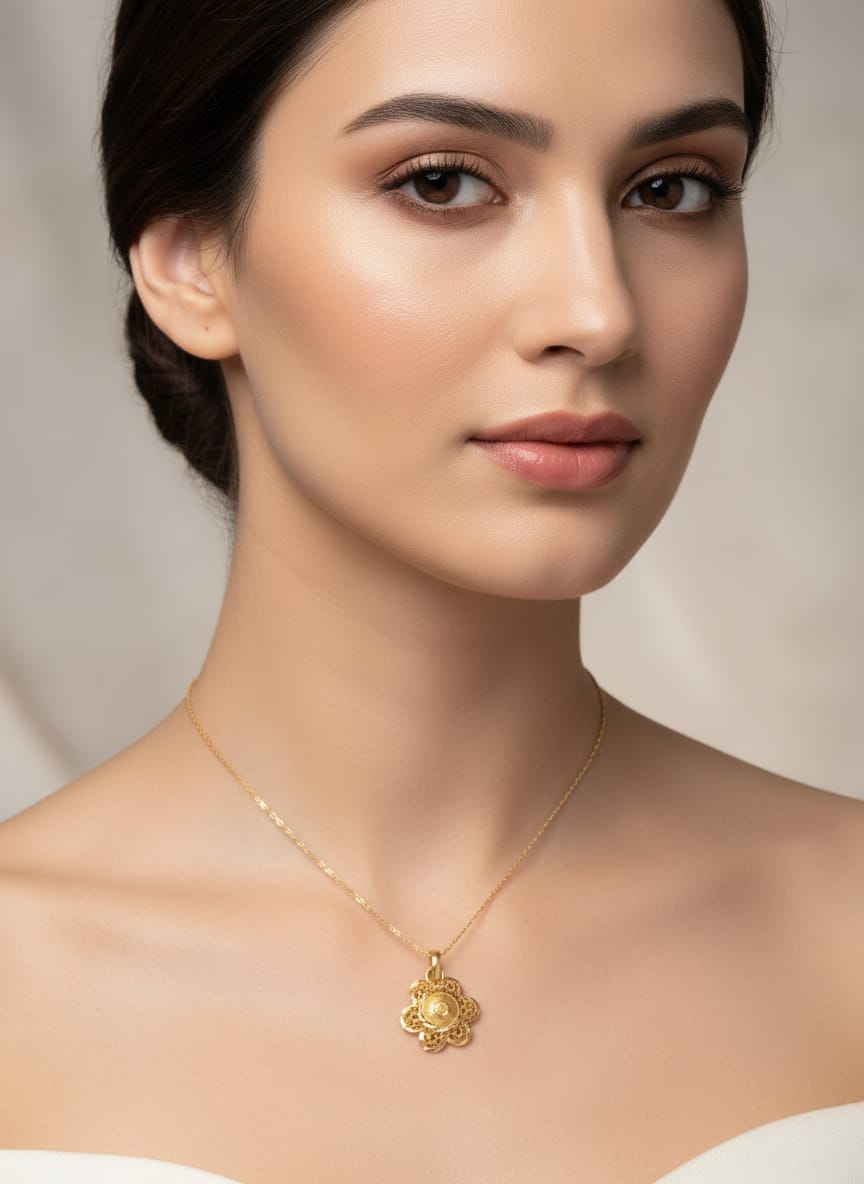 21K Gold Blossom Pendant – 1.85g