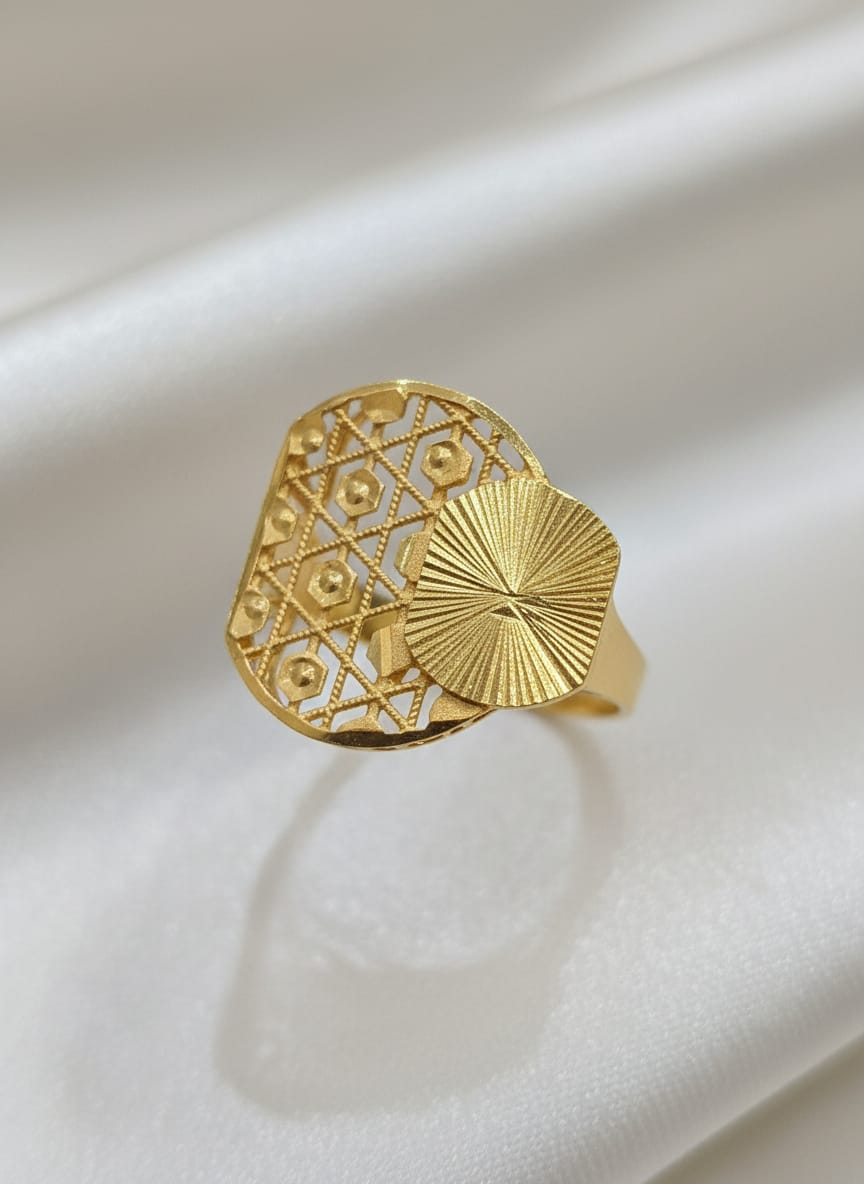 22 Karat Gold Dual Design Statement Ring – 2.98g