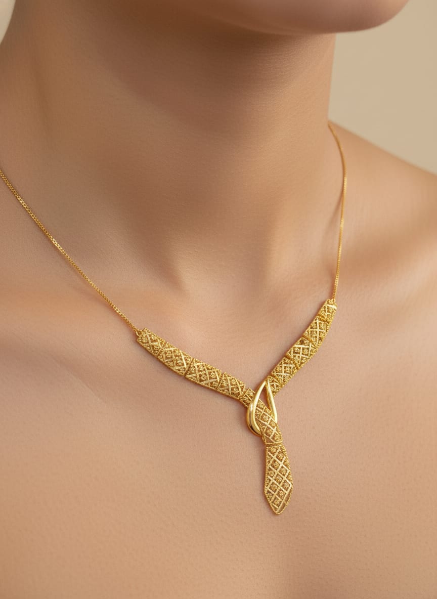 22K Gold Signature Knot Necklace – 7.45g