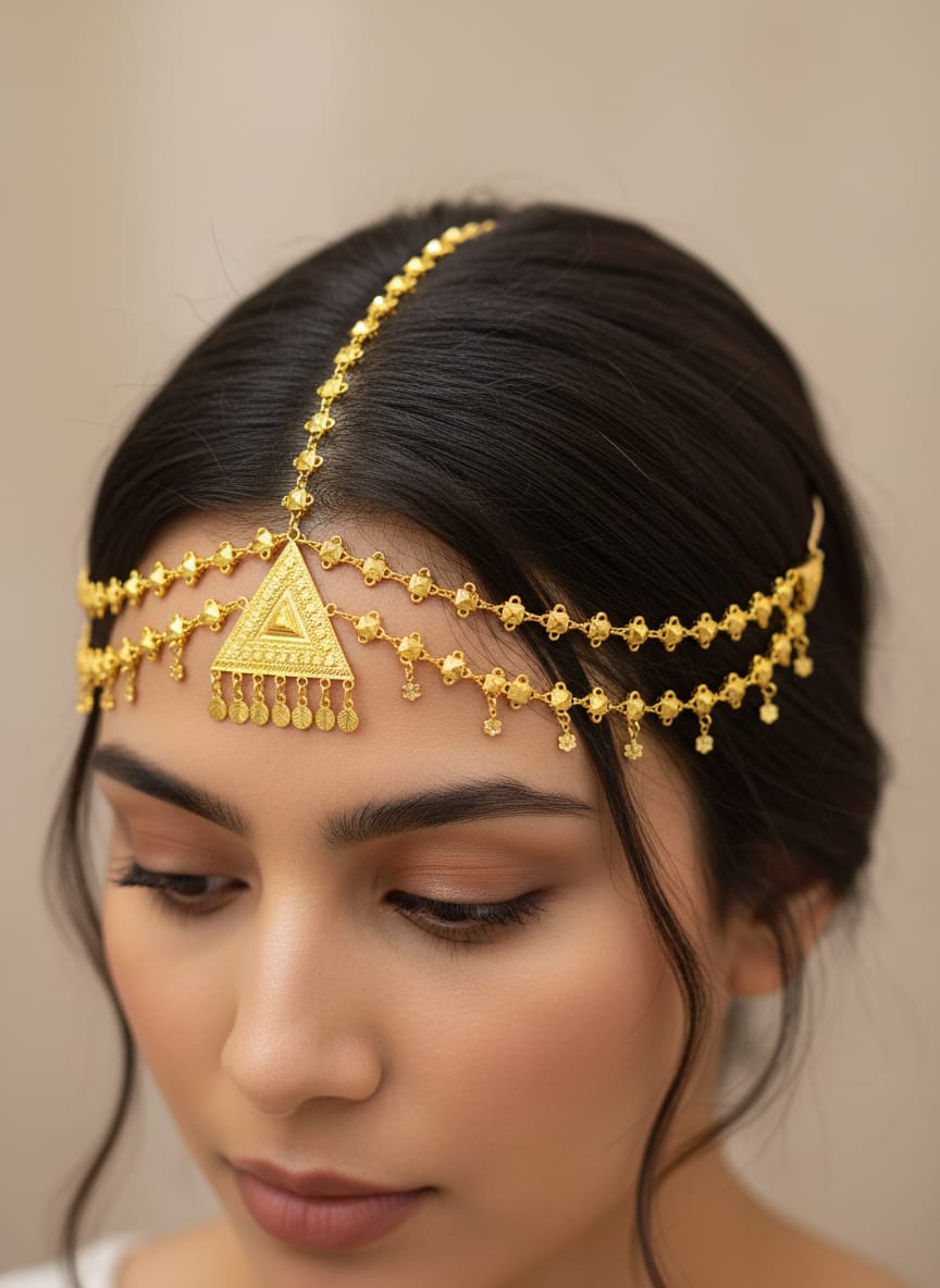 21 Karat Gold Geometric Triangle Mufruq – 9.98g