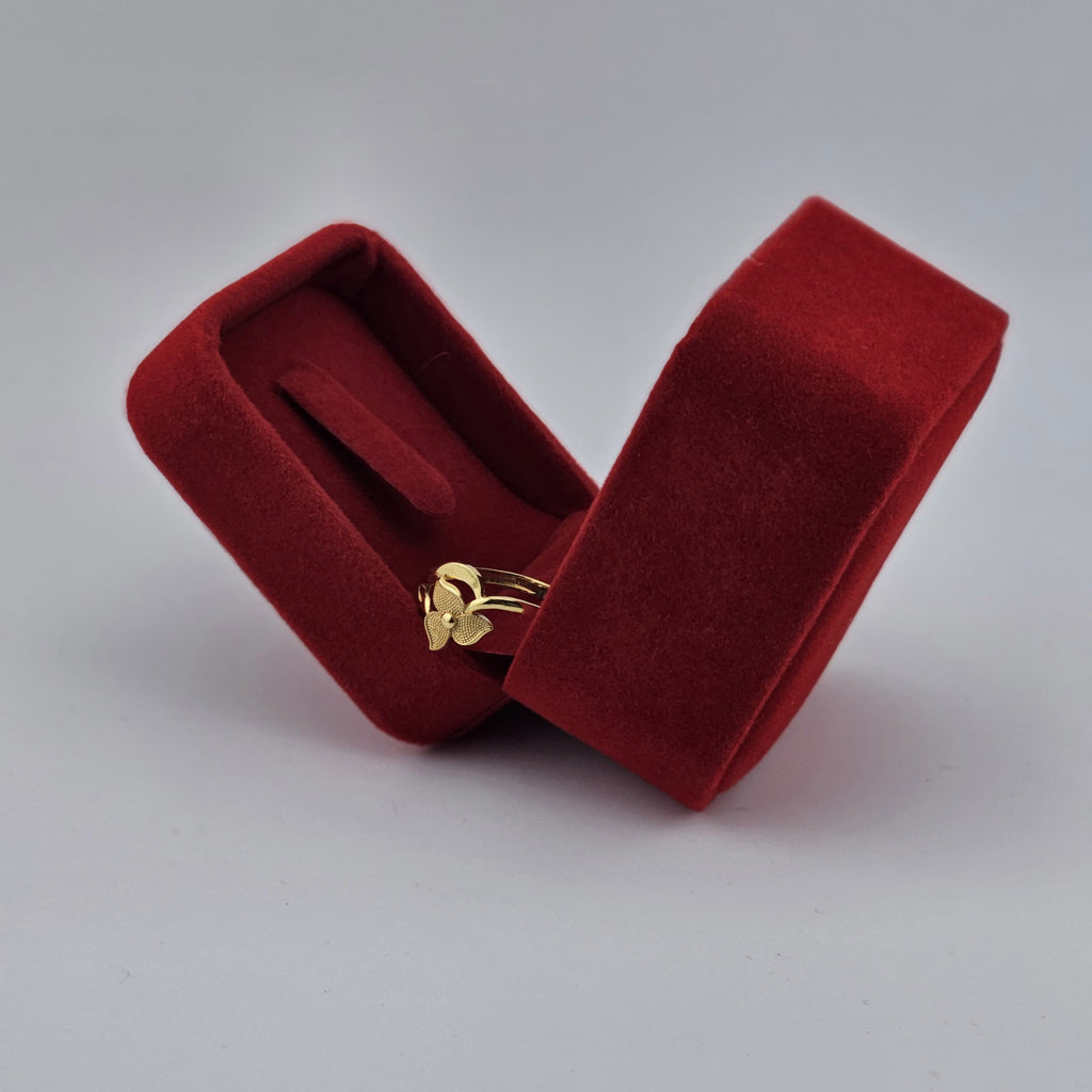 21Karat Gold Heart Flower Ring – Size 15, 1.75g