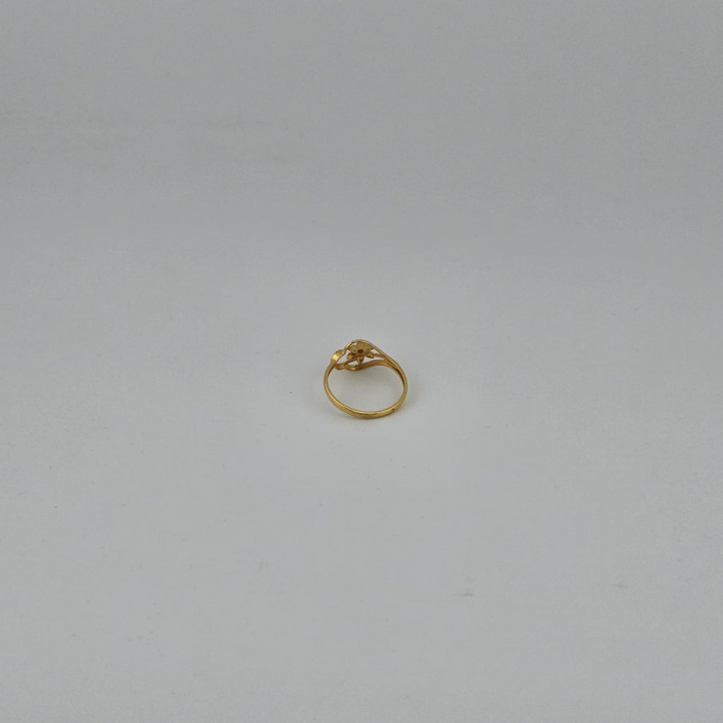 21Karat Gold Heart Blossom Ring – Size 16, 1.33g