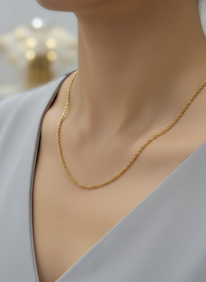 22K Gold Classic Rope Chain – 10.14g